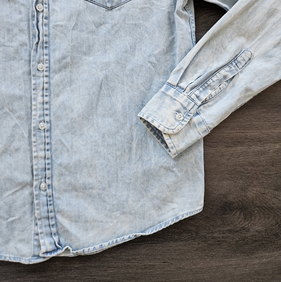 Frank & Eileen Acid Washed Luke Button Down Top Shirt Size X-Small - Picture 14 of 15